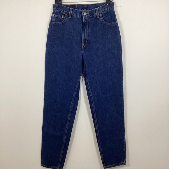Levis Jeans Womens 12 Long Denim 550 Relaxed Fit Tapered Leg 90s Distressed USA - Picture 1 of 8
